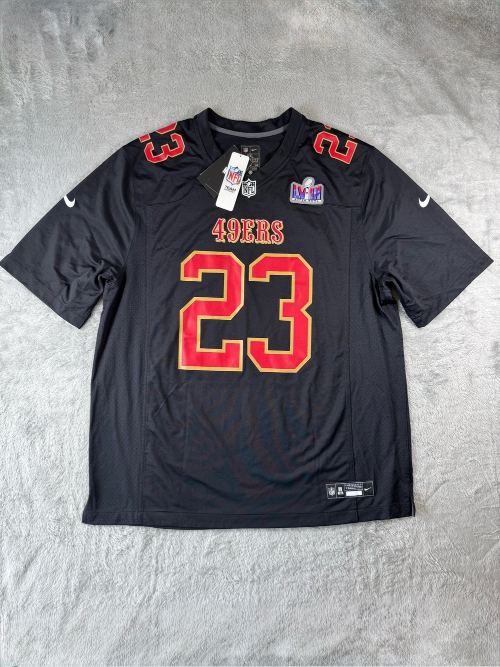 NWT Nike Christian McCaffrey 49ers Super Bowl LVIII Jersey XXL